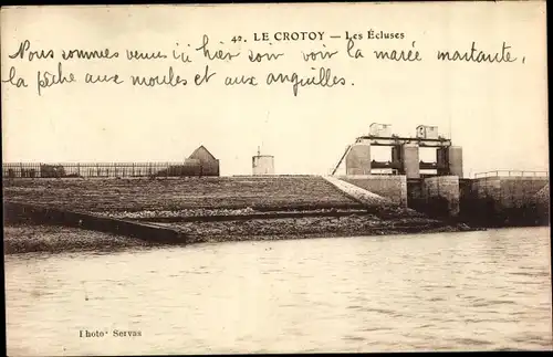 Ak Le Crotoy Somme, Les Ecluses