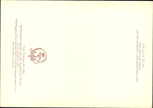 Ak Schauspieler Robert Graf, Portrait, Wir Wunderkinder