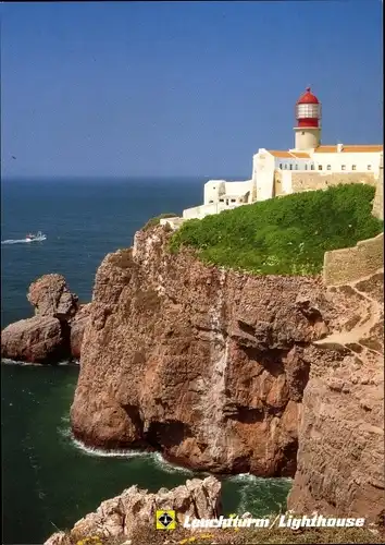 Ak Cabo de São Vicente Portugal, Leuchtturm