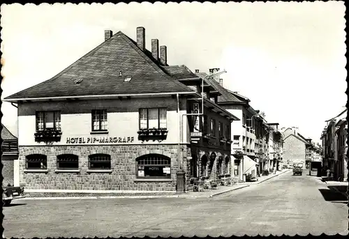 Ak Saint Vith Sankt Vith Wallonien Lüttich, Rue de l'Hotel de Ville, Hotel Pip-Margraff