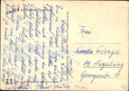 Ak Mecki der Igel beim Drachensteigen, Guten Start