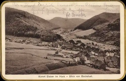 Ak Sieber Herzberg am Harz, Blick von Bockslust