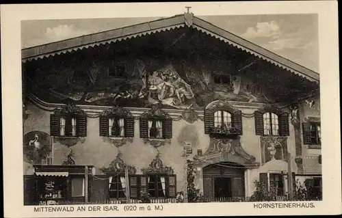 Ak Mittenwald im Kreis Garmisch Partenkirchen, Honsteinerhaus, Gemälde