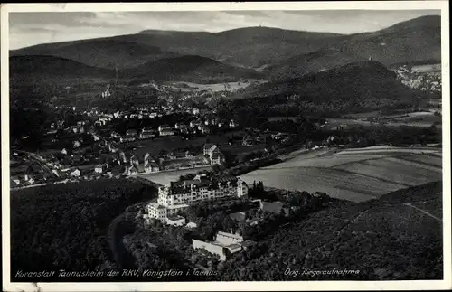 Ak Königstein im Taunus, Kuranstalt Taunusheim der RKV, Fliegeraufnahme