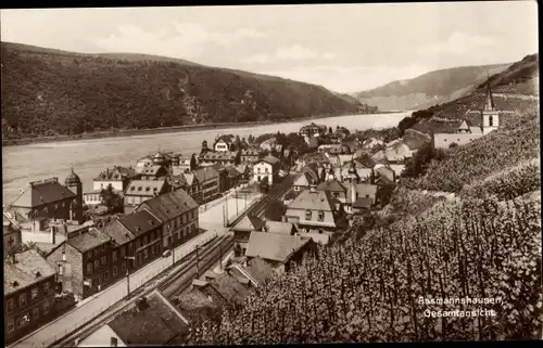 Ak Assmannshausen Rüdesheim am Rhein in Hessen, Gesamtansicht