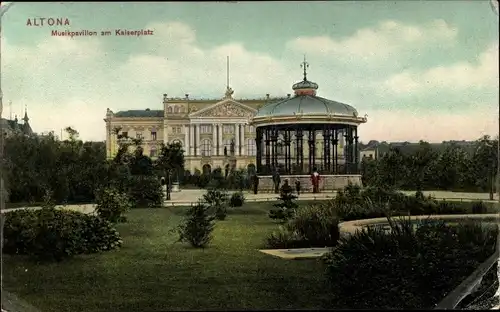 Ak Hamburg Altona, Musikpavillon am Kaiserplatz