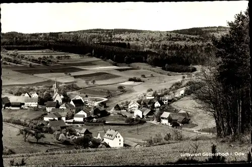 Ak Güttersbach Mossautal im Odenwald Hessen, Ort mit Umgebung, Gasthof zum goldenen Hirsch