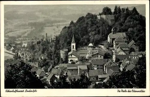 Ak Lindenfels im Odenwald, Ortsansicht