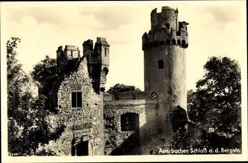 Ak Auerbach Bensheim Bergstraße, Partie am Schloss 