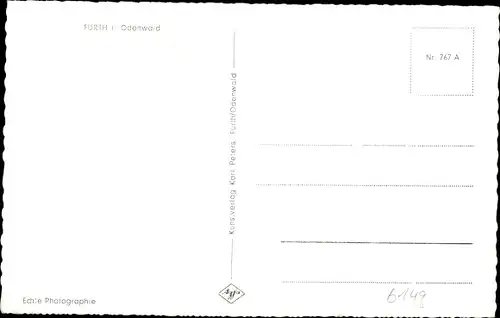 Ak Fürth im Odenwald, Gesamtansicht