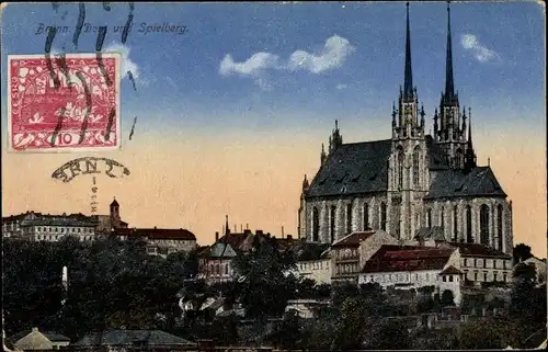 Ak Brno Brünn Südmähren, Dom und Spielberg