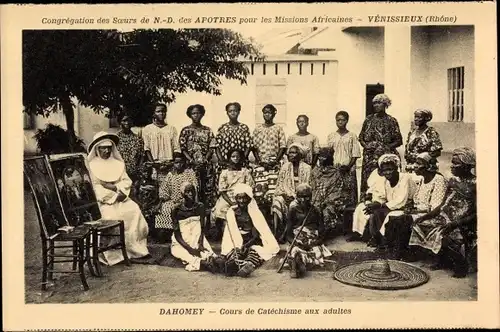 Ak Dahomey Benin, Cours de Catéchisme aux adultes, Afrikanerinnen, Schwester