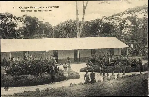 Ak M'Betou Französisch Kongo, Habitation des Missionnaires
