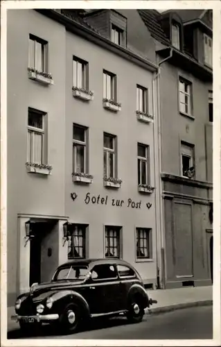 Ak Ohligs Solingen Bergisches Land, Hotel zur Post, Auto