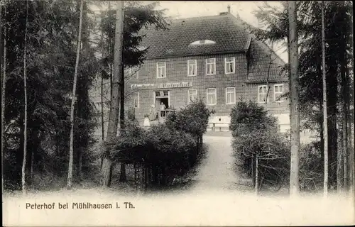 Ak Mühlhausen in Thüringen, Gasthaus Peterhof