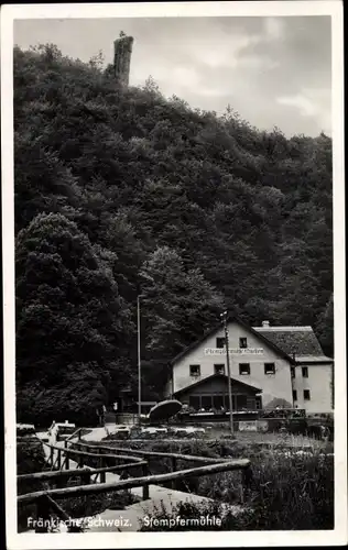 Ak Gößweinstein Fränk. Schweiz, Blick auf die Pension Stempfermühle