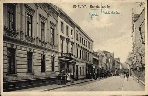 Ak Rheydt Mönchengladbach am Niederrhein, Bahnhofstraße