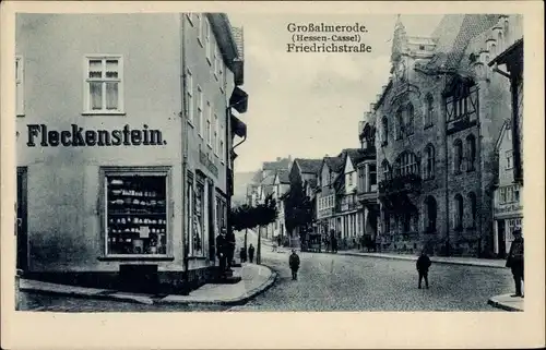 Ak Großalmerode in Hessen, Friedrichstraße, Geschäft Fleckenstein