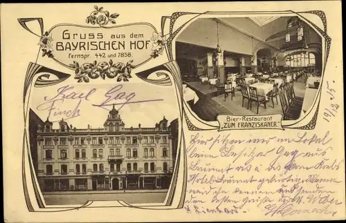 Ak Hannover in Niedersachsen, Gasthaus Bayrischer Hof, Bierrestaurant Zum Franziskaner