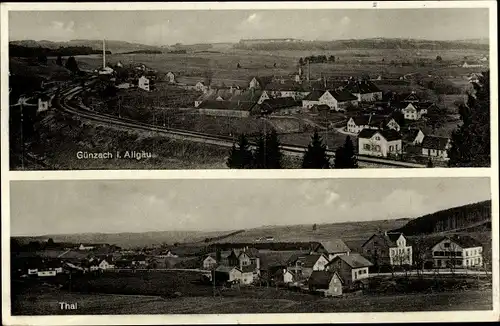 Ak Günzach im Allgäu, Gesamtansicht, Thal