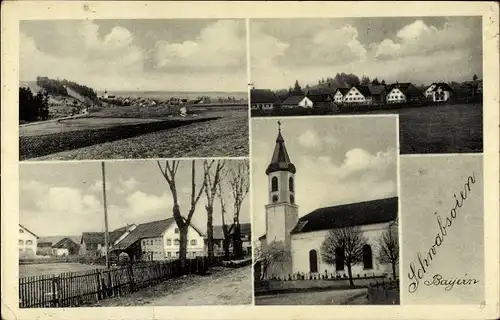 Ak Schwabsoien in Oberbayern, Kirche, Gesamtansicht