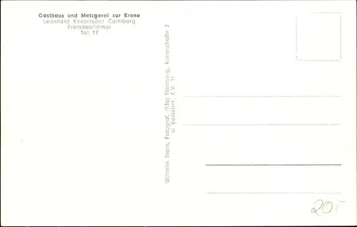 Ak Colmberg Bayern, Gesamtansicht, Altersheim, Gasthaus zur Krone