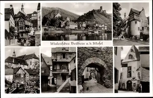 Ak Beilstein an der Mosel, Panorama, Straßenpartie, Torbogen