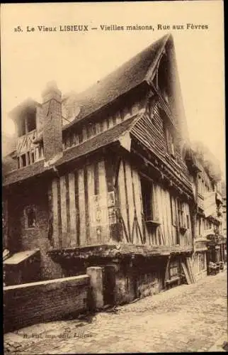 Ak Lisieux Calvados, Vieilles Maisons, Rue aux Fevres