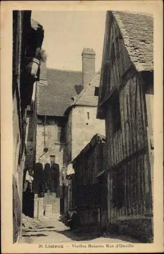Ak Lisieux Calvados, Vieilles Maisons, Rue d'Ouville