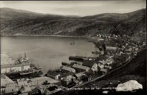 Ak Hammerfest Norwegen, Nordlig Bredde, Panorama