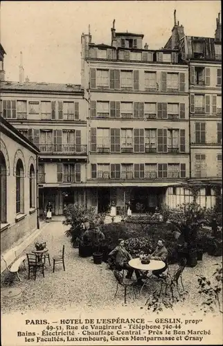 Ak Paris XV Vaugirard, rue de Vaugirard, Hotel de l'Esperance