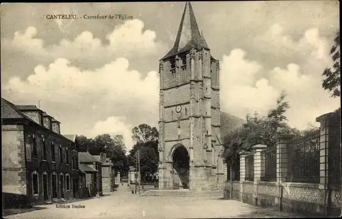 Ak Canteleu Seine Maritime, Carrefour de l'Eglise