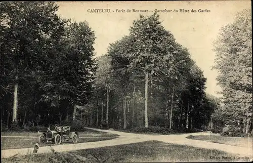 Ak Canteleu Seine Maritime, Foret de Roumare, Carrefour du Hetre des Gardes