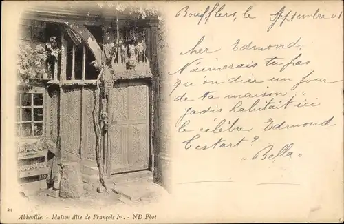 Ak Abbeville Somme, Maison dite de Francois 1er