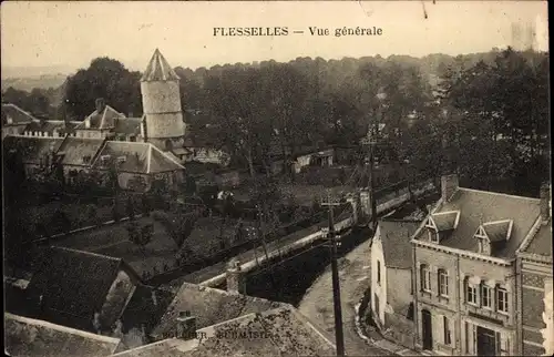 Ak Flesselles Somme, Vue générale