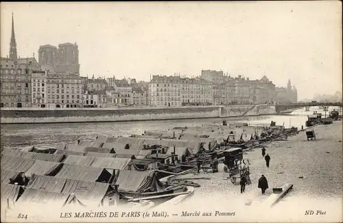 Ak Paris, Marche aux Pommes