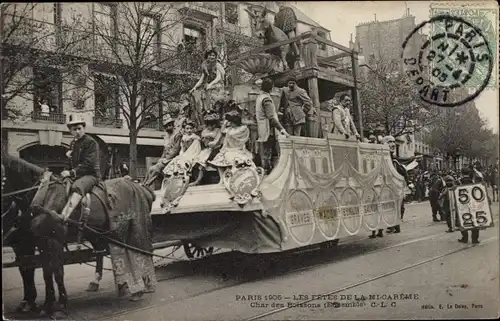 Ak Paris, Les Fetes de la Mi Careme 1905, Char des Boissons