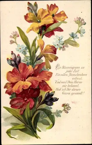Ak Ein Blumengruß zu jeder Zeit, Blumen