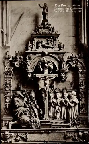 Ak Mainz am Rhein, Dom, Denkmal d. Kurfürsten Brendel v. Homburg 1563