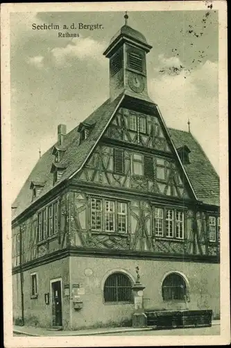 Ak Seeheim Jugenheim an der Bergstraße, Rathaus