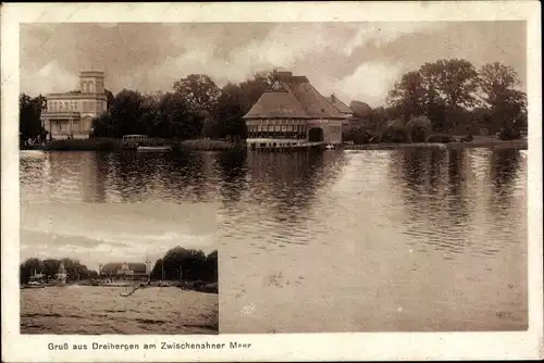 Ak Dreibergen Bad Zwischenahn in Oldenburg, Partie am Zwischenahner Meer, Strandbad