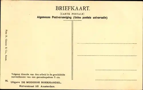 Ak Amsterdam Nordholland Niederlande, Huis Industrie, De Garnalenpelster, Ausstellung