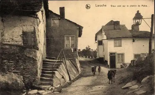 Ak La Roche en Ardenne Luxemburg, Vieux coin sur le chemin de Maka