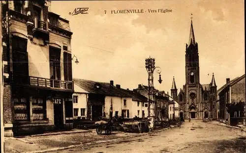 Ak Florenville Wallonien Luxemburg, Vers l'Eglise