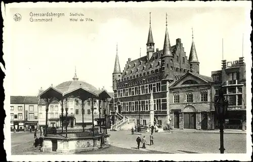 Ak Geraardsbergen Grammont Ostflandern, Stadhuis