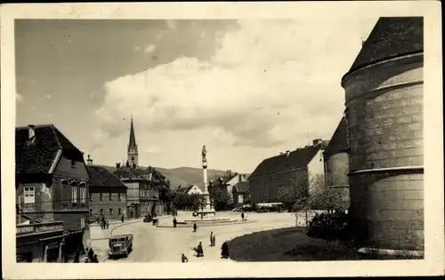 Ak Zagreb Kroatien, Stadtansicht, Denkmal