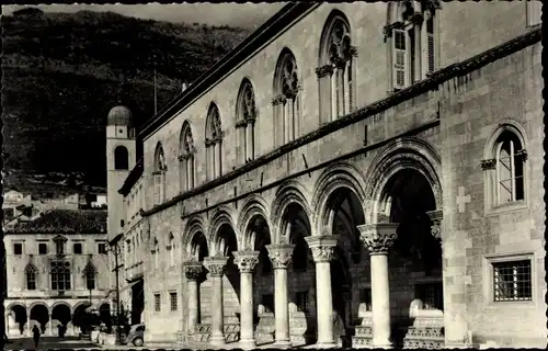 Ak Dubrovnik Kroatien, Stadtansicht, Schloss, Säule