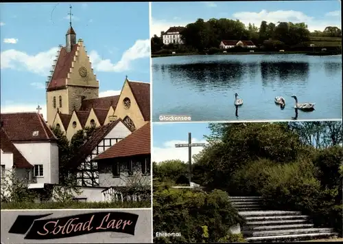 Ak Laer in Westfalen, Kirche, Ehrenmal, Glockensee