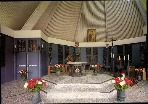 Ak Kevelaer am Niederrhein, Altarraum der Pax Christi Kapelle am Kreuzgang