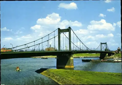 Ak Duisburg im Ruhrgebiet, Rheinbrücke